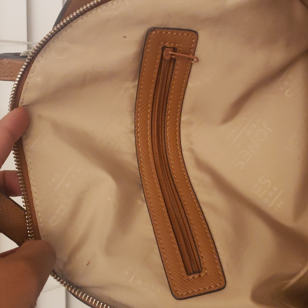 Jones New York Signature Tan Backpack Silver Hardware - Picture 12 of 14